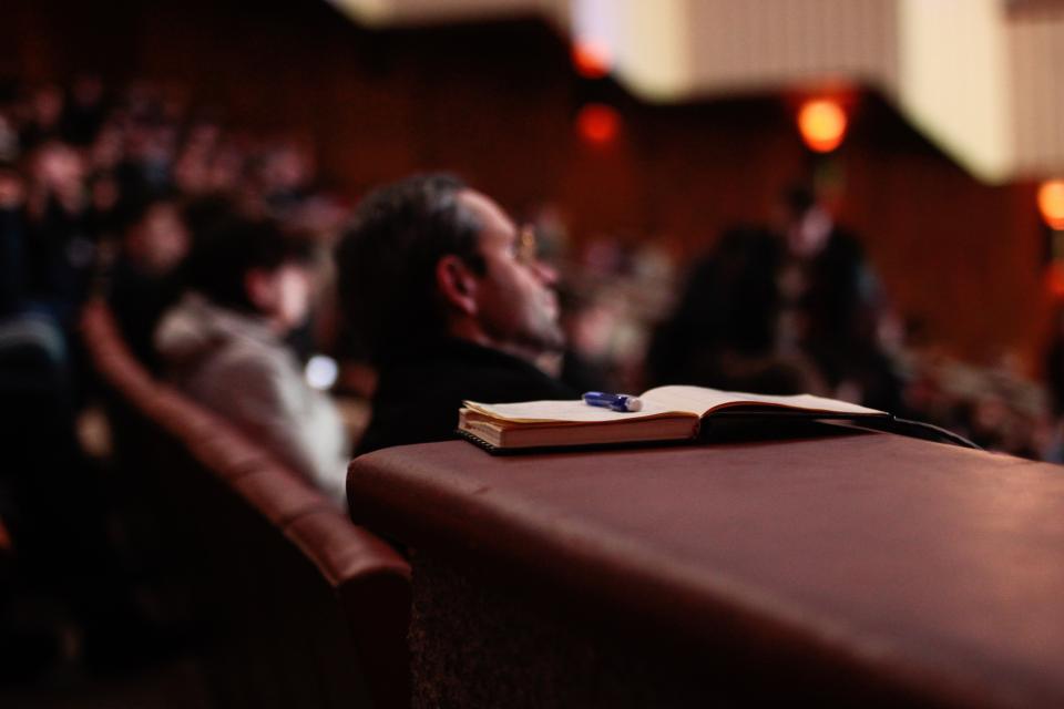 Audience attending a professional training session